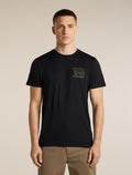 Men's Merino 150 Tech Lite Short Sleeve Tee Forest Footsteps Black - 1