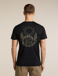 Men's Merino 150 Tech Lite Short Sleeve Tee Forest Footsteps Black - 2