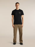 Men's Merino 150 Tech Lite Short Sleeve Tee Forest Footsteps Black - 3