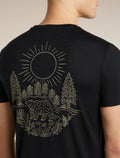 Men's Merino 150 Tech Lite Short Sleeve Tee Forest Footsteps Black - 7