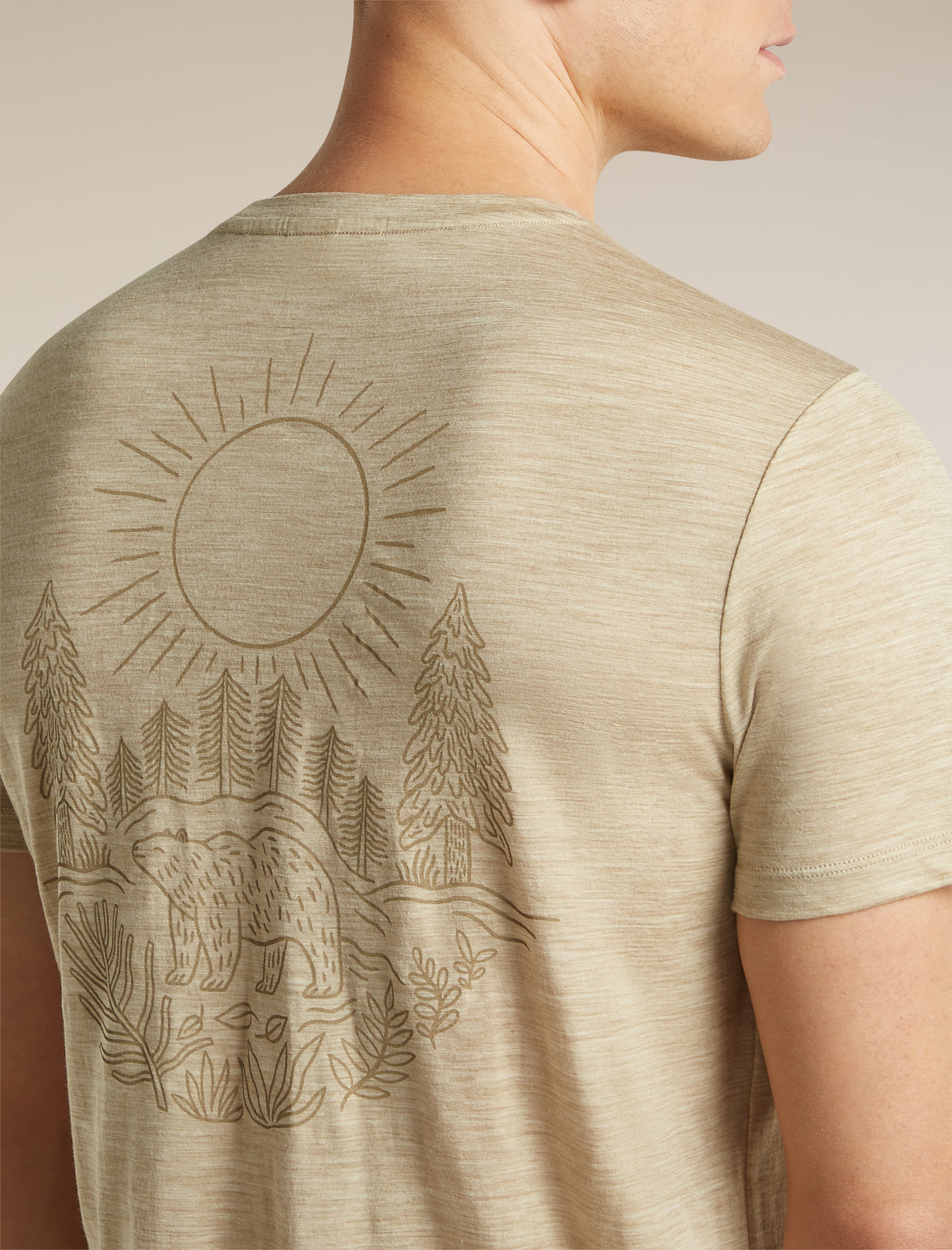 Men's Merino 150 Tech Lite Short Sleeve Tee Forest Footsteps Bay Heather - 7
