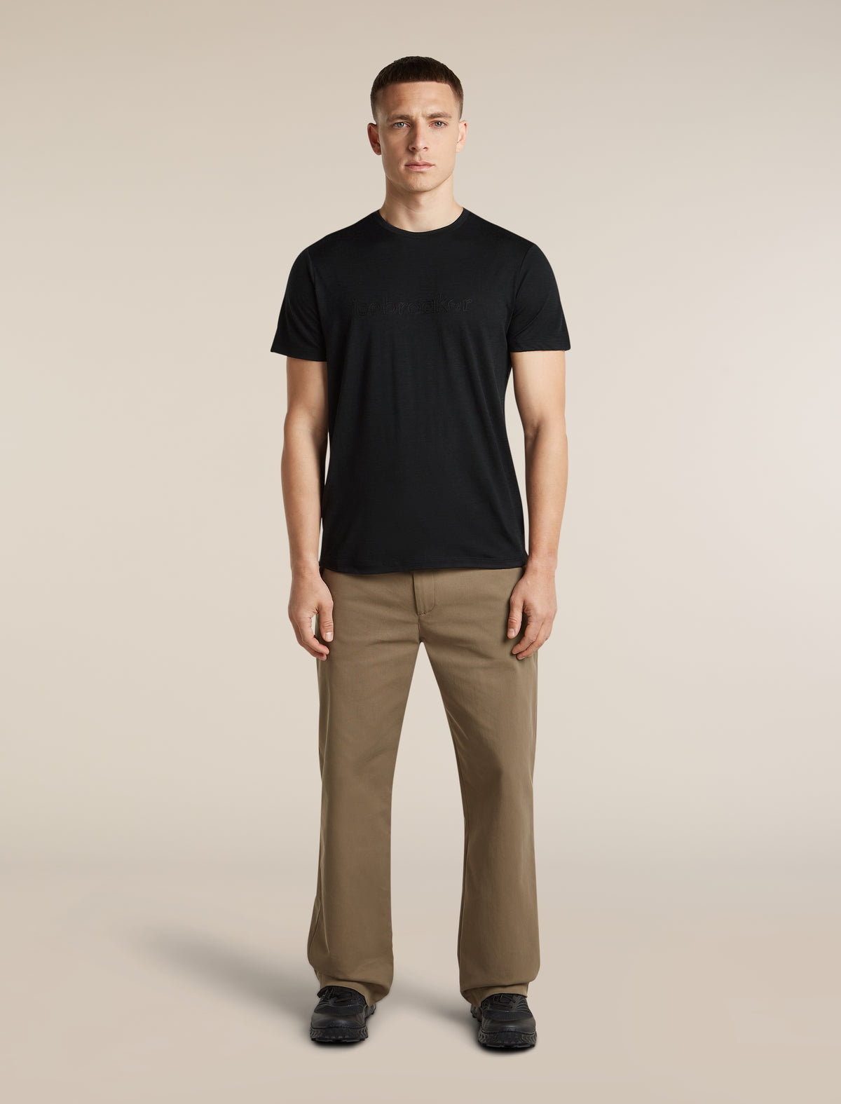 Men's Merino 150 Tech Lite Short Sleeve Tee IB Stitchline Black - 3