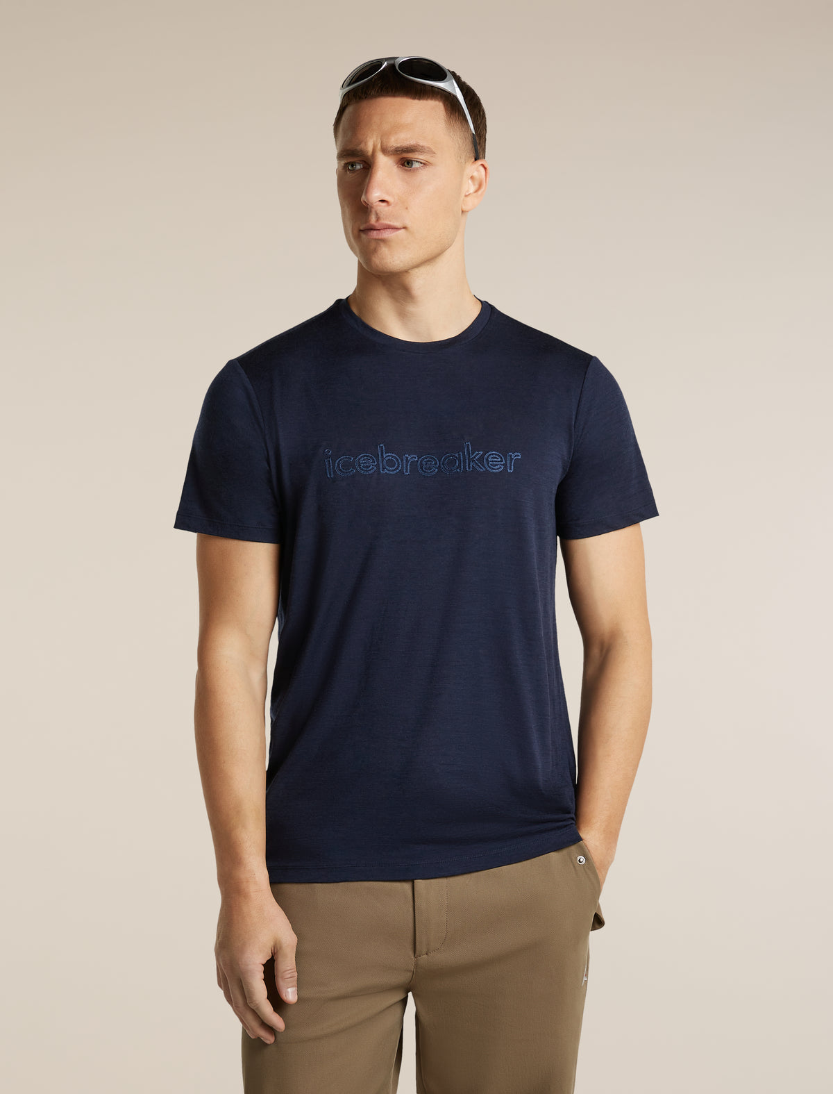 Men's Merino 150 Tech Lite Short Sleeve Tee IB Stitchline Midnight Navy - 5