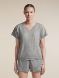 Women's Merino 150 Lodge Short Sleeve Tee Metro Heather - 1