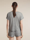 Women's Merino 150 Lodge Short Sleeve Tee Metro Heather - 2