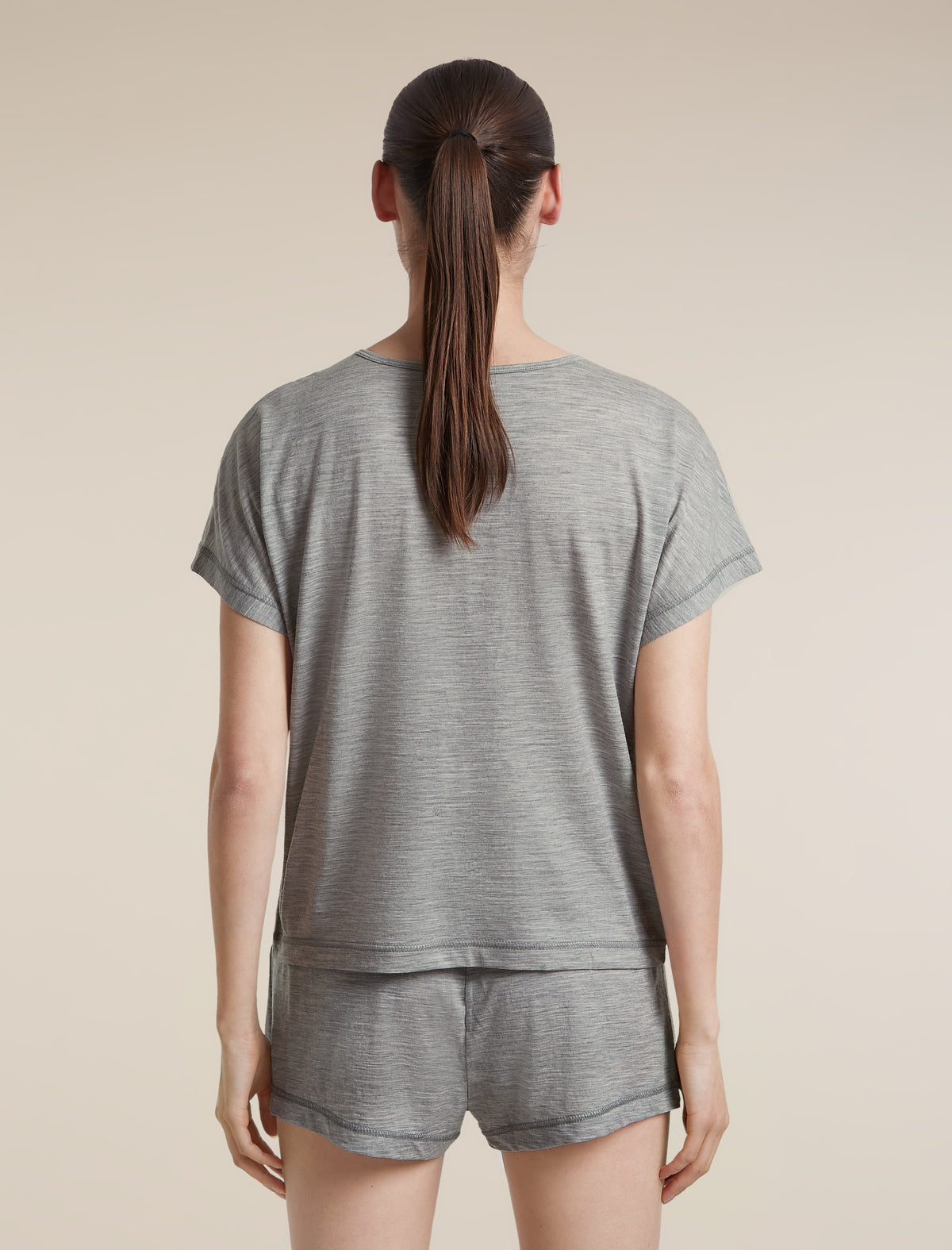 Women's Merino 150 Lodge Short Sleeve Tee Metro Heather - 2
