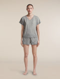 Women's Merino 150 Lodge Short Sleeve Tee Metro Heather - 3