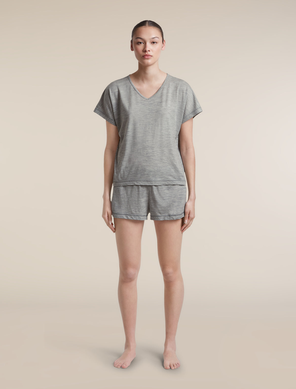Women's Merino 150 Lodge Short Sleeve Tee Metro Heather - 3