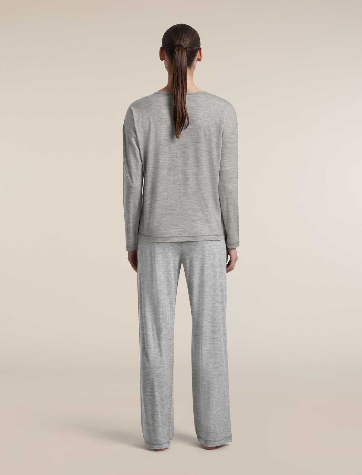 Women's Merino 150 Lodge Long Sleeve Tee Metro Heather - 5