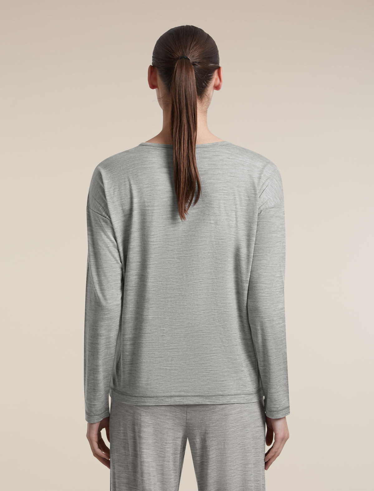 Women's Merino 150 Lodge Long Sleeve Tee Metro Heather - 2