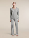 Women's Merino 150 Lodge Long Sleeve Tee Metro Heather - 3