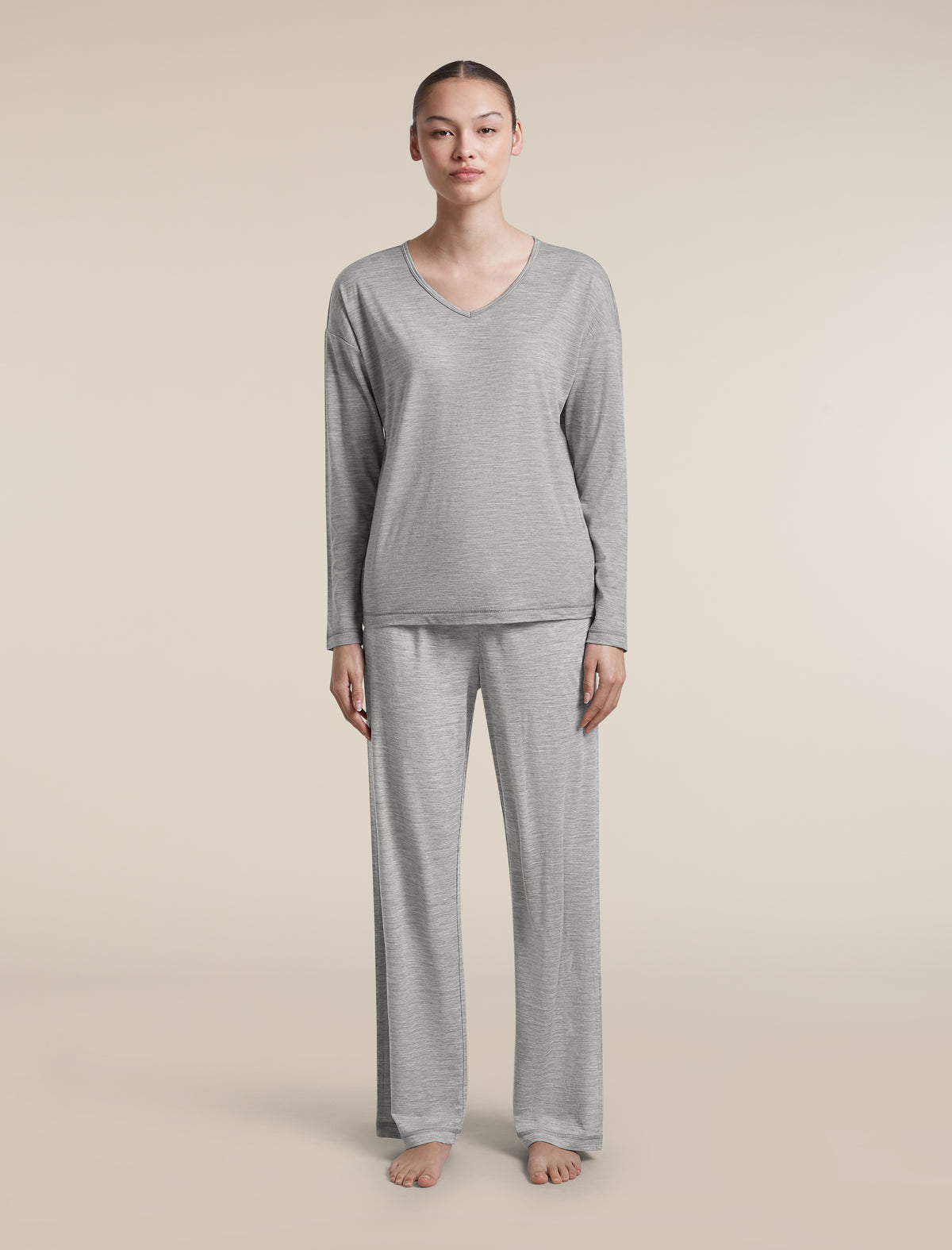 Women's Merino 150 Lodge Long Sleeve Tee Metro Heather - 3