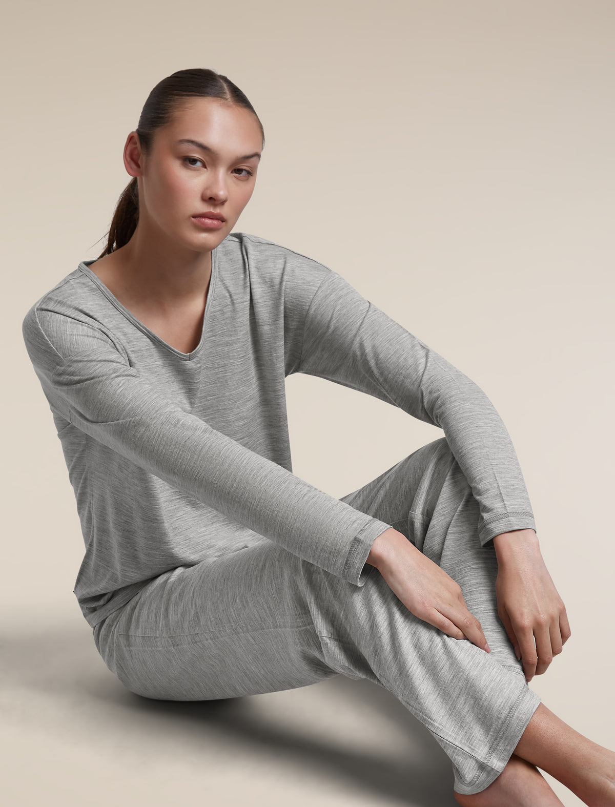 Women's Merino 150 Lodge Long Sleeve Tee Metro Heather - 4
