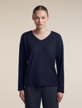 Women's Merino 150 Lodge Long Sleeve Tee Midnight Navy - 1