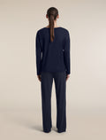 Women's Merino 150 Lodge Long Sleeve Tee Midnight Navy - 5