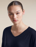 Women's Merino 150 Lodge Long Sleeve Tee Midnight Navy - 6