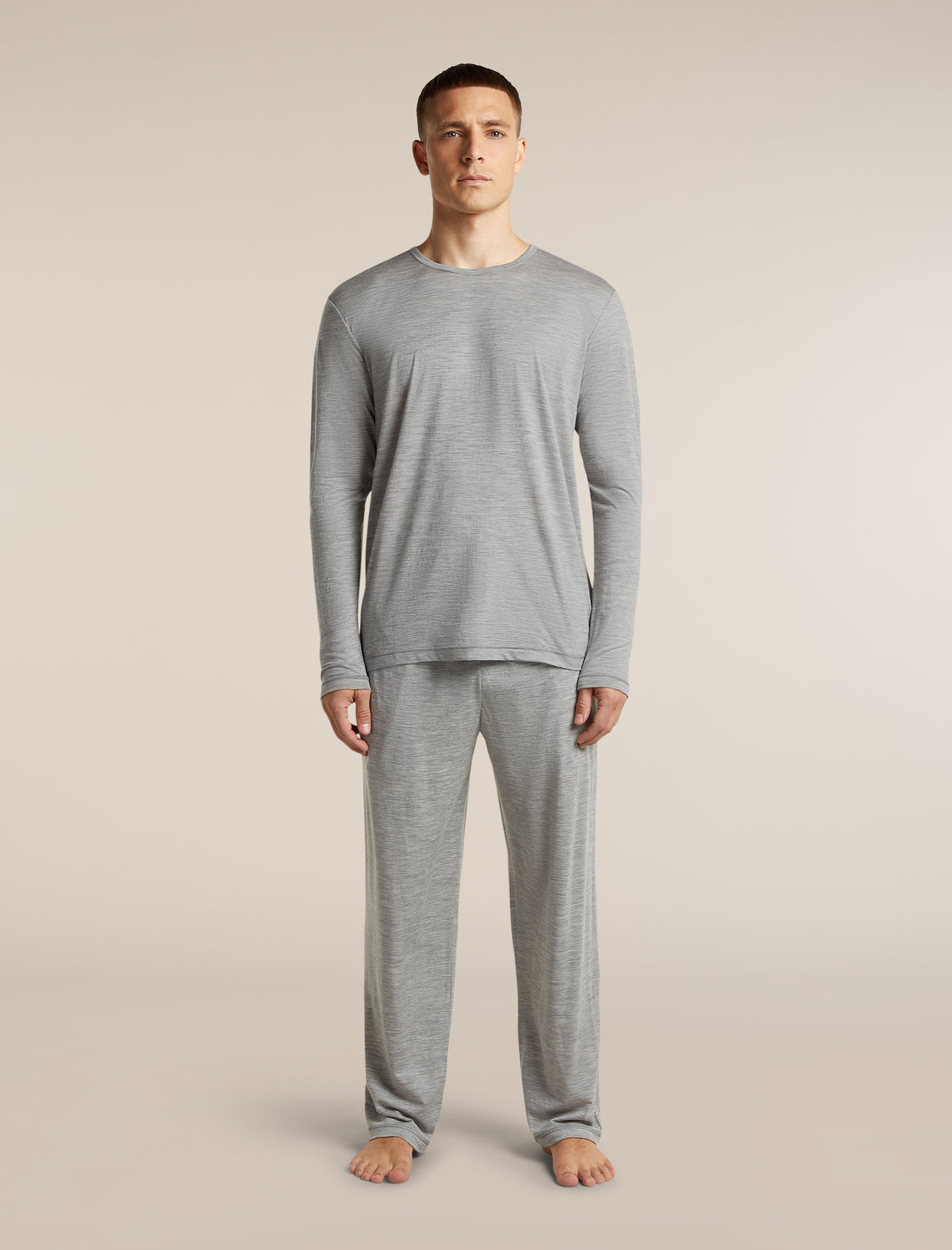 Men's Merino 150 Lodge Long Sleeve Tee Metro Heather - 3