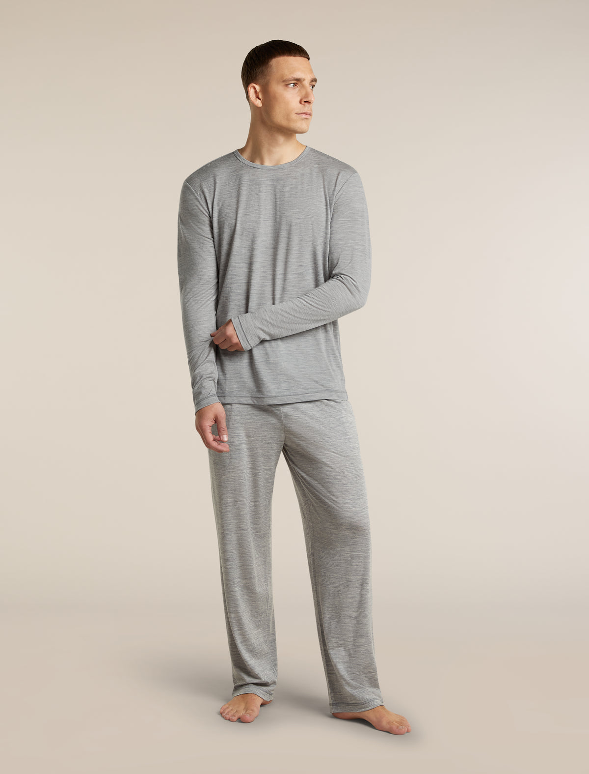 Men's Merino 150 Lodge Long Sleeve Tee Metro Heather - 4