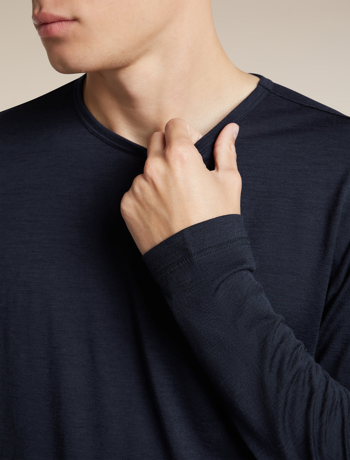 Men's Merino 150 Lodge Long Sleeve Tee Midnight Navy - 6