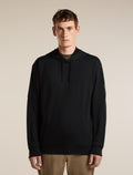 Men's Merino Blend 150 Drift Long Sleeve Hoodie Black - 1
