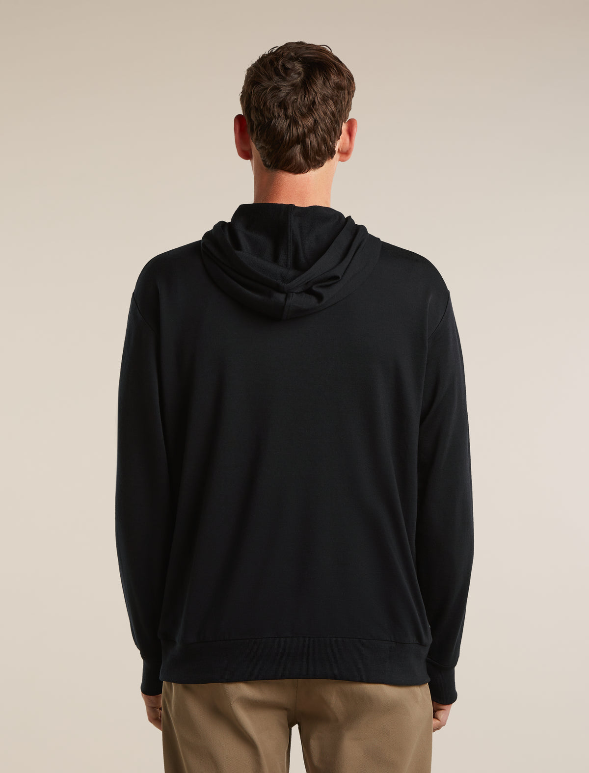 Men's Merino Blend 150 Drift Long Sleeve Hoodie Black - 2