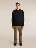 Men's Merino Blend 150 Drift Long Sleeve Hoodie Black - 3