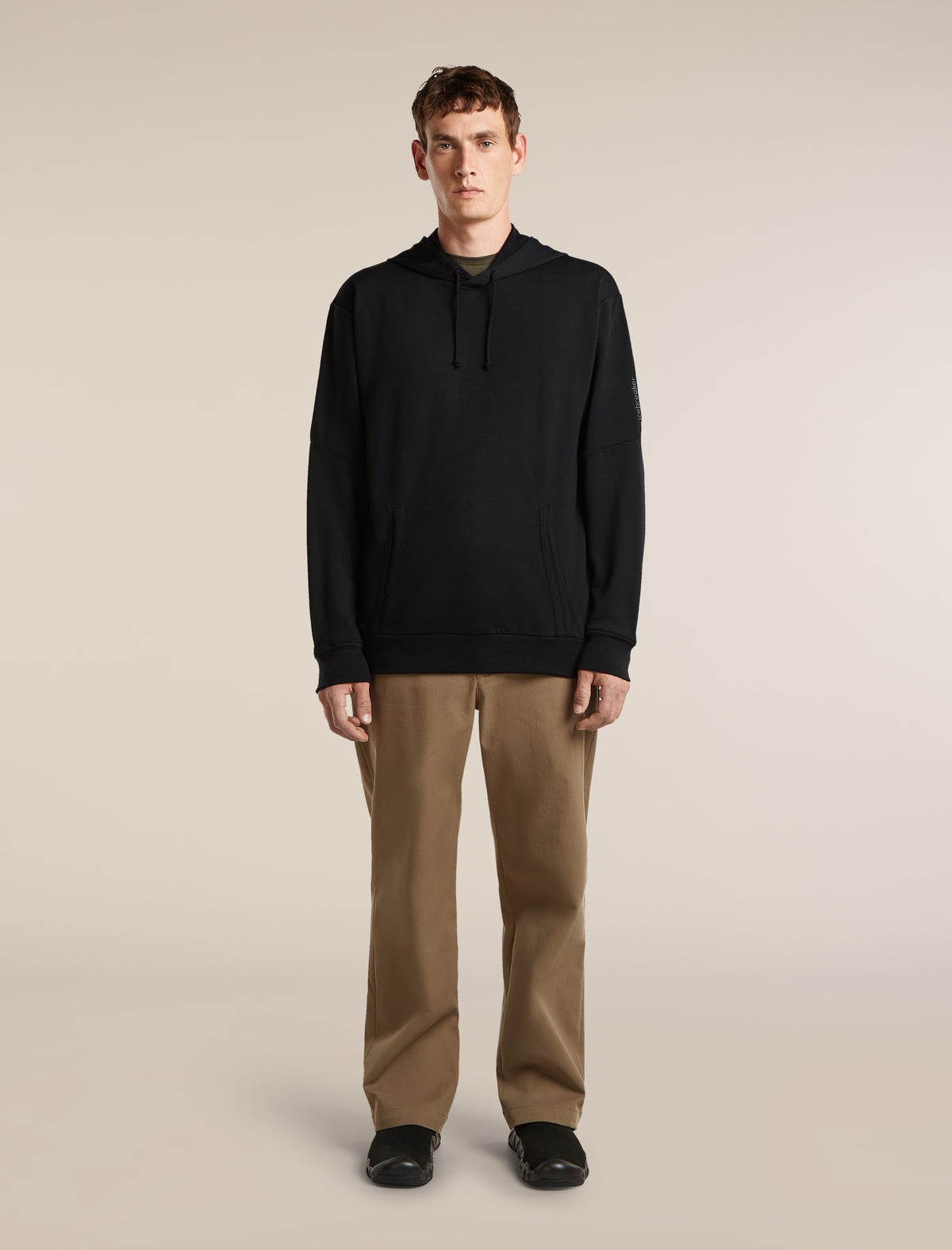 Men's Merino Blend 150 Drift Long Sleeve Hoodie Black - 3