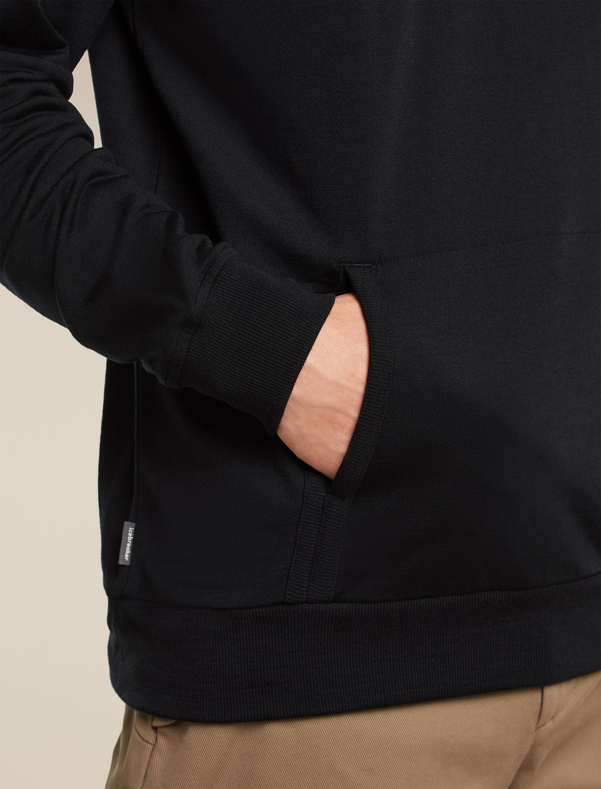 Men's Merino Blend 150 Drift Long Sleeve Hoodie Black - 7