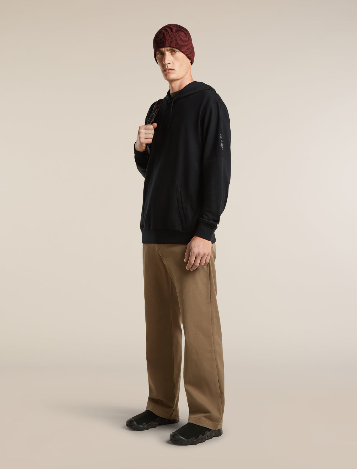 Men's Merino Blend 150 Drift Long Sleeve Hoodie Black - 4