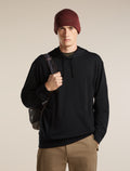Men's Merino Blend 150 Drift Long Sleeve Hoodie Black - 5