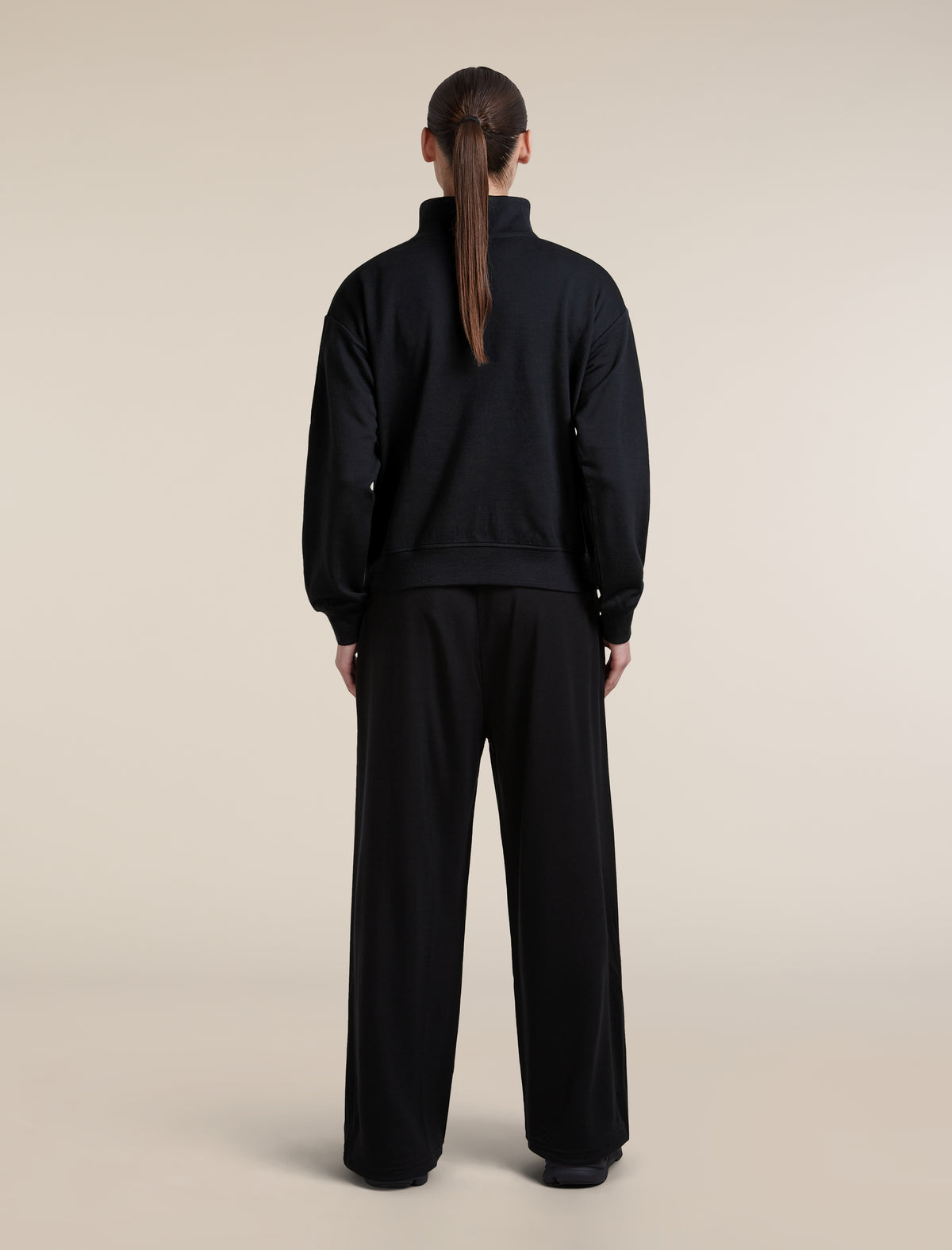 Women's Merino Blend 150 Drift Long Sleeve Half Zip Black - 5