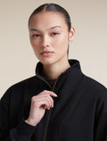 Women's Merino Blend 150 Drift Long Sleeve Half Zip Black - 7