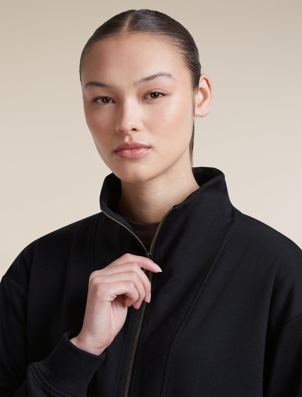 Women's Merino Blend 150 Drift Long Sleeve Half Zip Black - 7