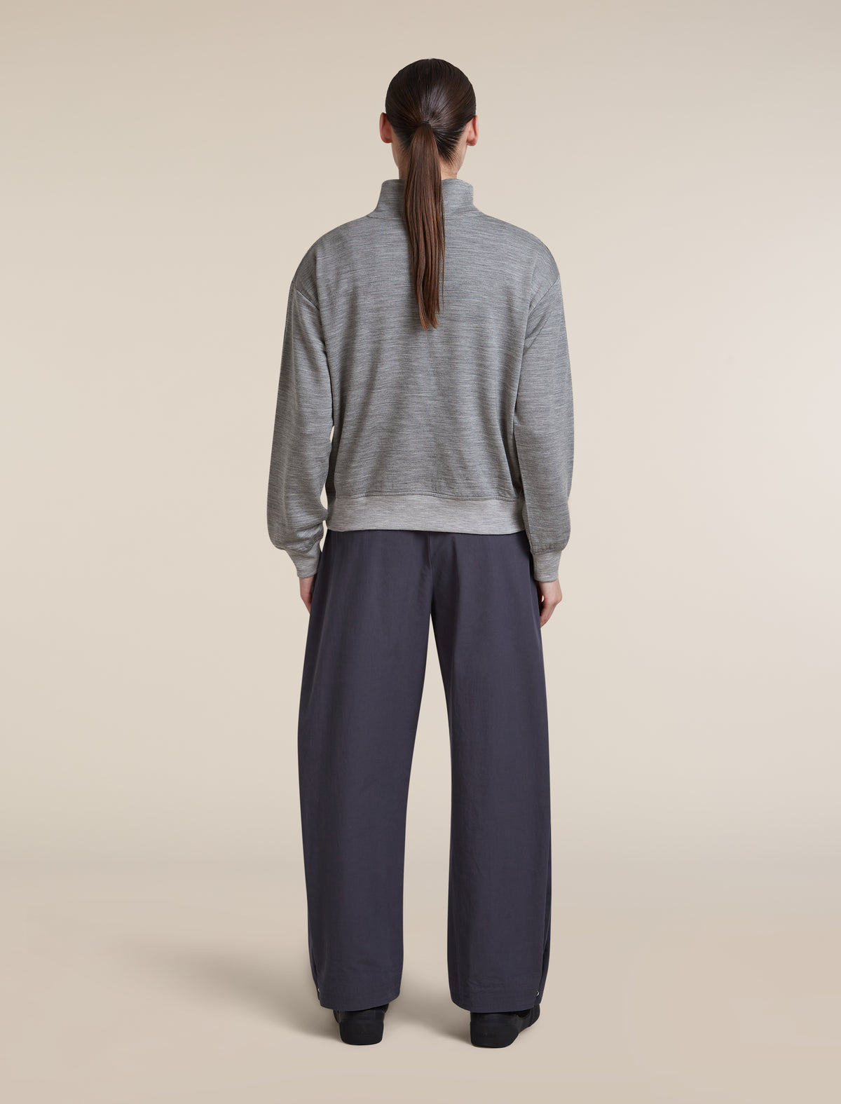 Women's Merino Blend 150 Drift Long Sleeve Half Zip Metro Heather - 7