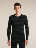 Men's Merino 260 Oasis Vertex Long Sleeve Thermal Crewe Chillwave Black/Obsidian - 1
