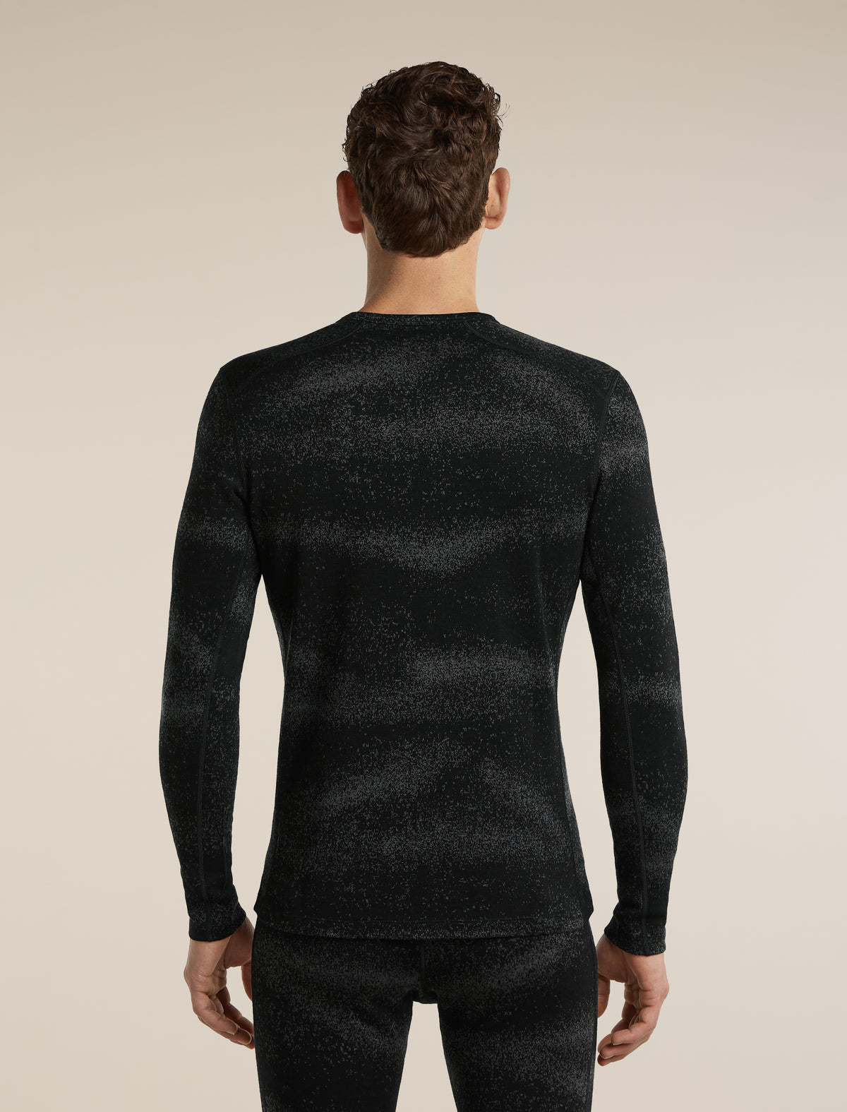 Men's Merino 260 Oasis Vertex Long Sleeve Thermal Crewe Chillwave Black/Obsidian - 2
