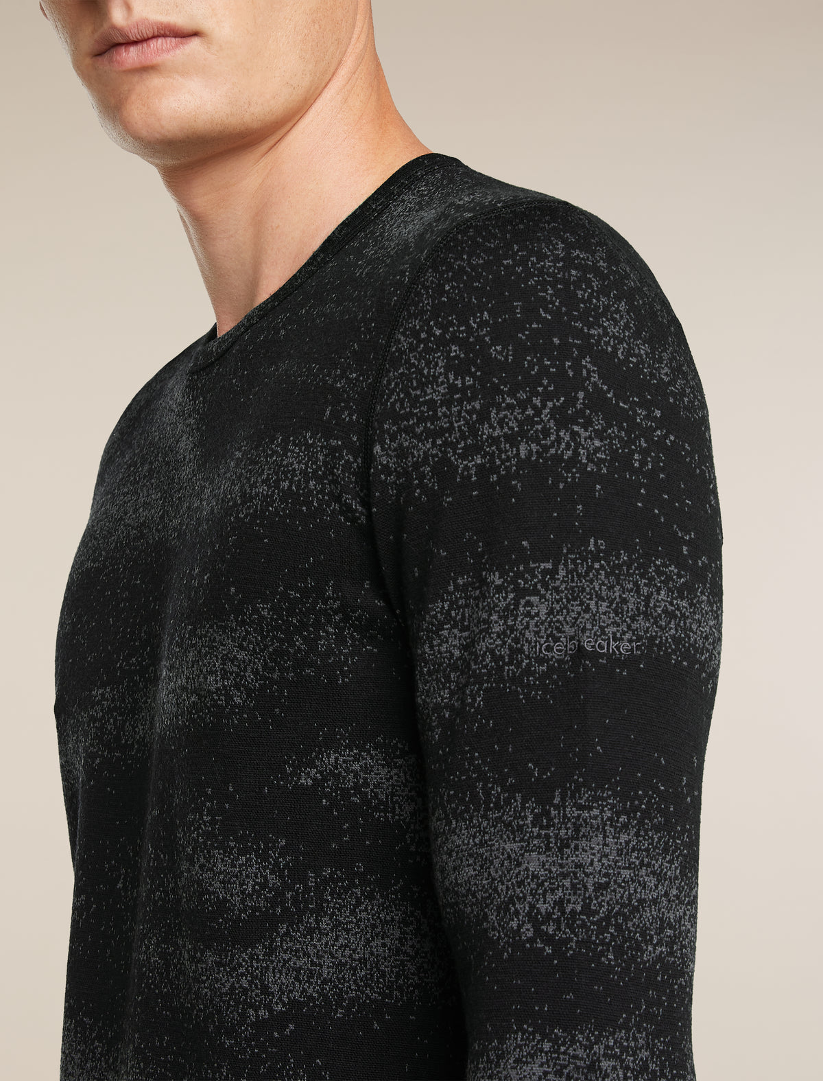 Men's Merino 260 Oasis Vertex Long Sleeve Thermal Crewe Chillwave Black/Obsidian - 3