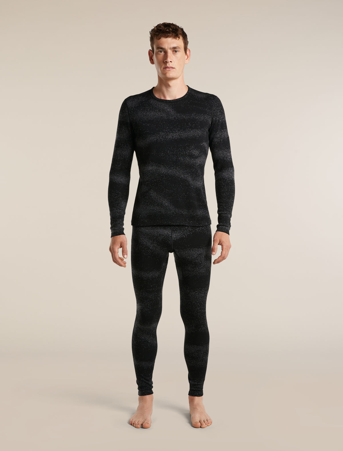 Men's Merino 260 Oasis Vertex Thermal Leggings Chillwave Black/Obsidian - 3