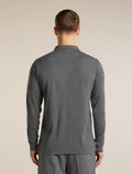 Men's 15.5 MerinoFine™ Pique Long Sleeve Polo Gritstone Heather - 2