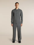Men's 15.5 MerinoFine™ Pique Long Sleeve Polo Gritstone Heather - 3