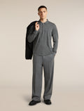 Men's 15.5 MerinoFine™ Pique Long Sleeve Polo Gritstone Heather - 4