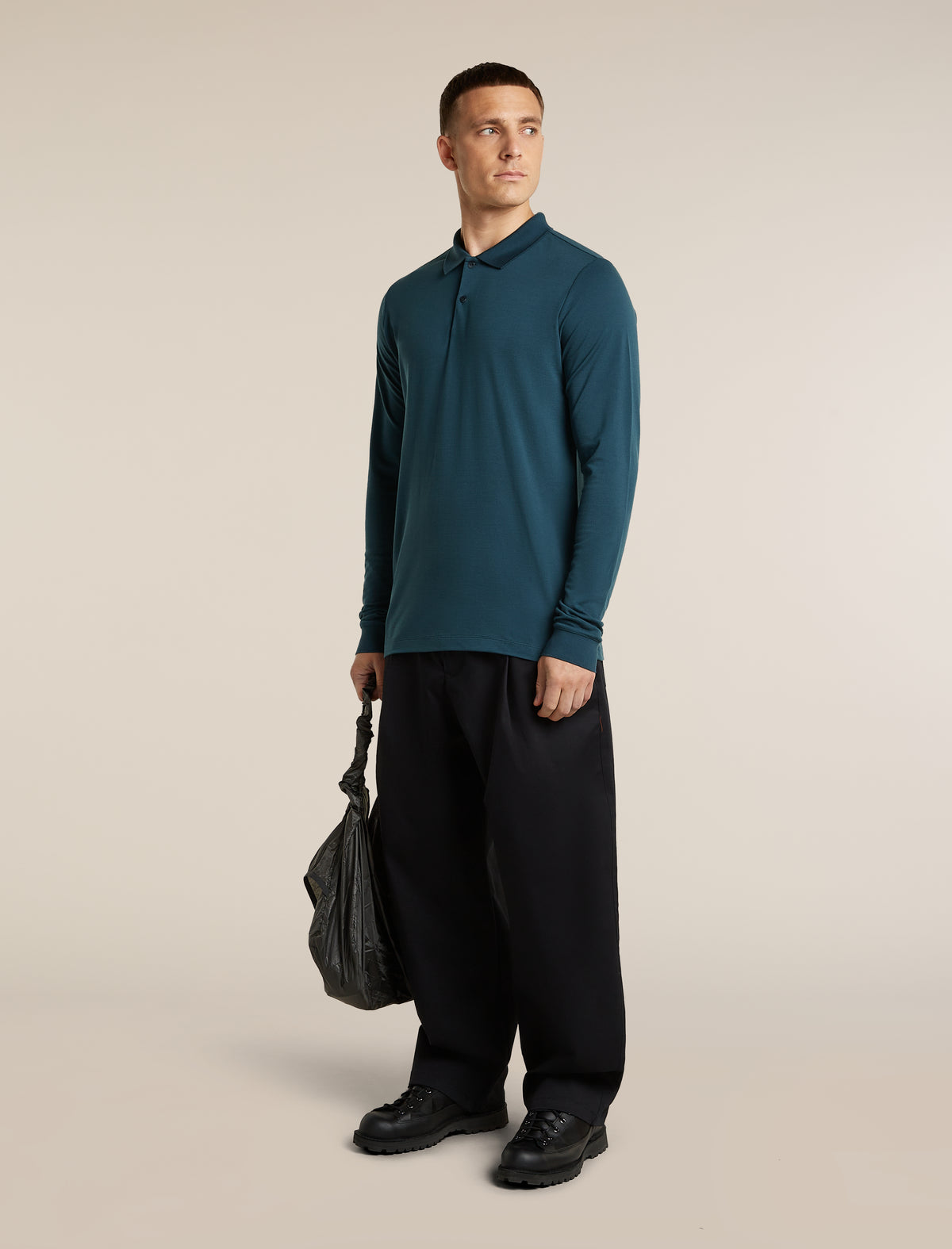 Men's 15.5 MerinoFine™ Pique Long Sleeve Polo Abyss - 4