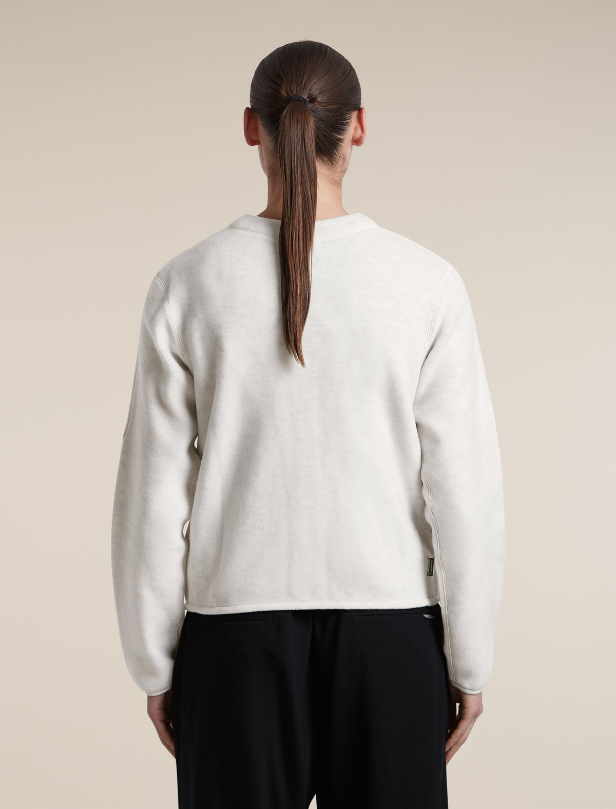 Women's Merino Blend 800 RealFleece™ Classic Pile Cardigan Ecru Heather - 2