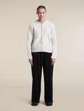 icebreaker Women's Merino Blend 800 RealFleece™ Classic Pile Cardigan Ecru Heather Women - 3