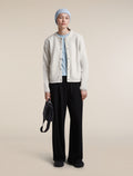 icebreaker Women's Merino Blend 800 RealFleece™ Classic Pile Cardigan Ecru Heather Women - 4
