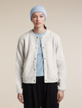 icebreaker Women's Merino Blend 800 RealFleece™ Classic Pile Cardigan Ecru Heather Women - 5