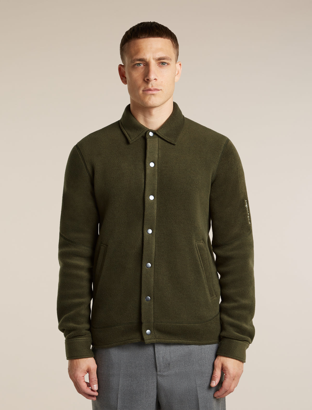 Men's Merino Blend 800 RealFleece™ Class Pile Shacket Dark Loden - 1
