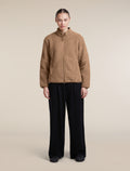 Women's Merino Blend 960 RealFleece™ High Pile Long Sleeve Zip Bay Heather/Cumin - 3
