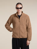 Women's Merino Blend 960 RealFleece™ High Pile Long Sleeve Zip Bay Heather/Cumin - 5