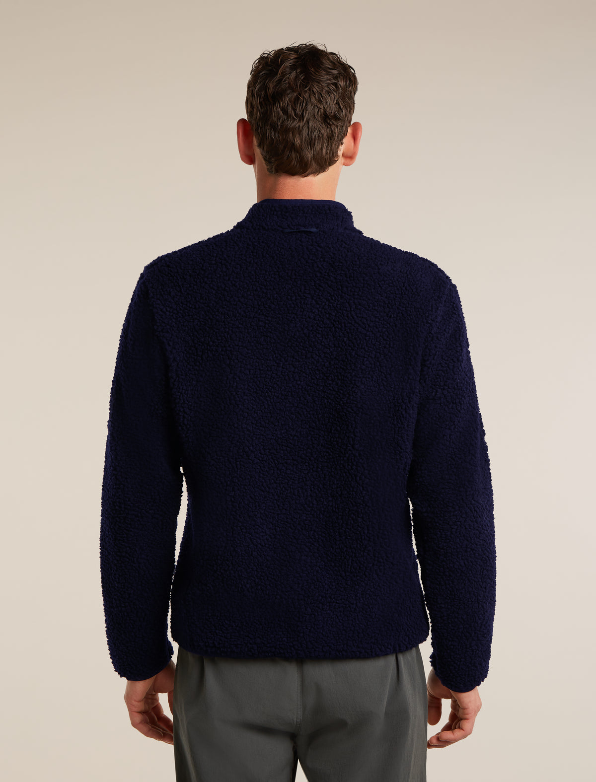 Men's Merino Blend 960 RealFleece™ High Pile Long Sleeve Zip Midnight Navy - 2